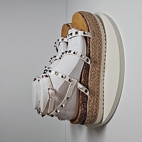 NWOT Steve Madden Kailee Espadrille Wedge Gladiator Platform Sandals White 11 - Picture 6 of 16